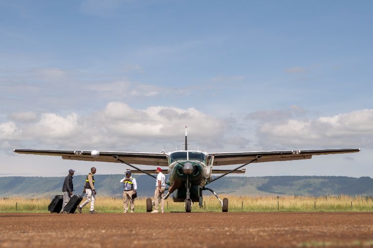 International charter flights with Governors' Aviation - The Governors Camp